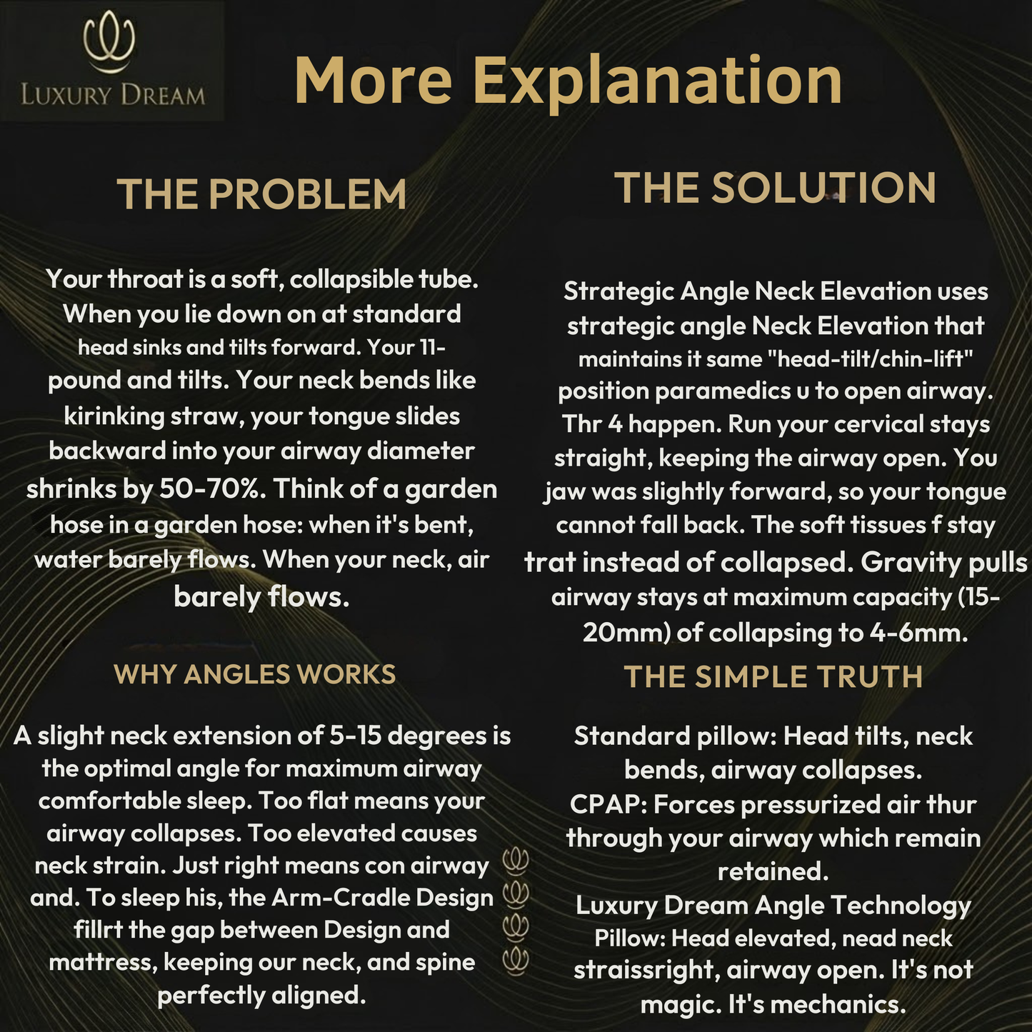 Luxury Dream ™  Angle Technology Pillow